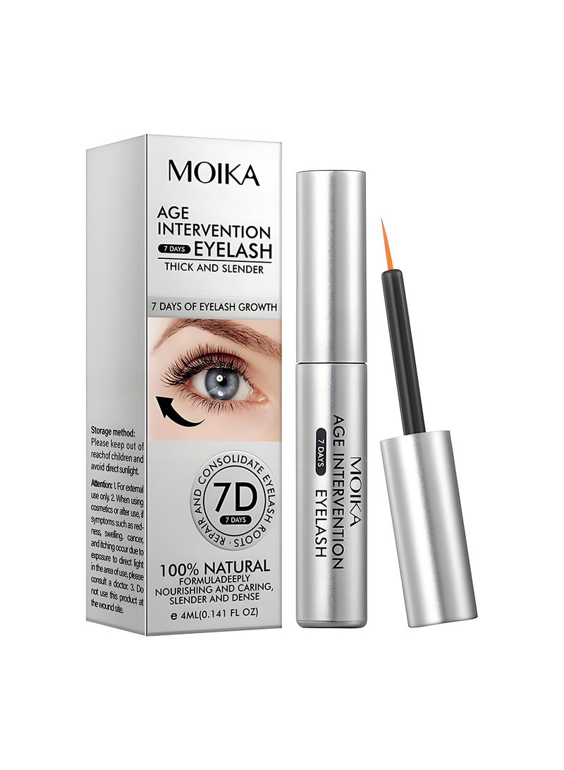 MOIKA Eyelash Growth Serum, Natural Lash Enhancer for Longer & Thicker Lashes, 4ml - Image 1